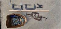 Assortment of clamps in various sizes