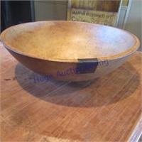 LARGE WOOD BOWL 16" ACROSS