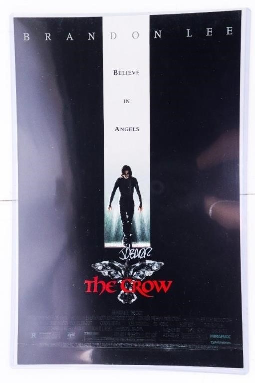 "The Crow"  11 x 17 Movie Card - Autographed - "