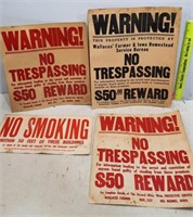 Vintage Warning Signs