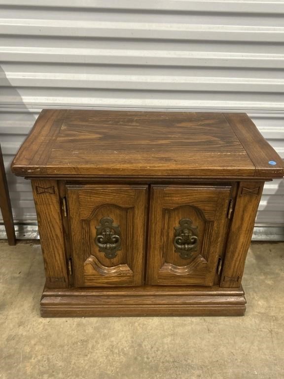 Dark Color Solid Wood Side Table 28in x 23in