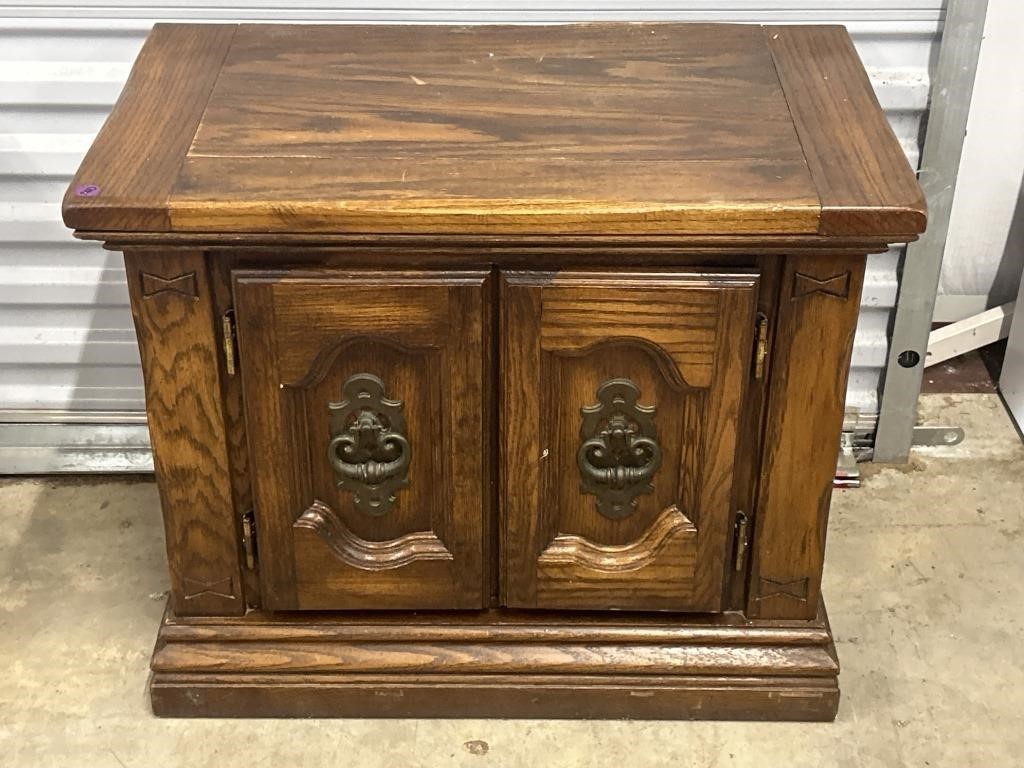 Dark Color Solid Wood Side Table 28in x 23in