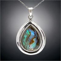 Abalone Doublet Sterling Silver Pendant
