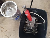 1/6 Keg and single tap draft system for kegerator