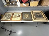 4 Antique Framed Pictures