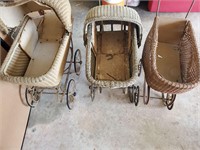 3 poor condition vintage strollers