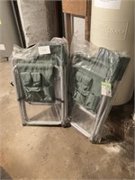 2 new Foldable Sports chairs with side tables