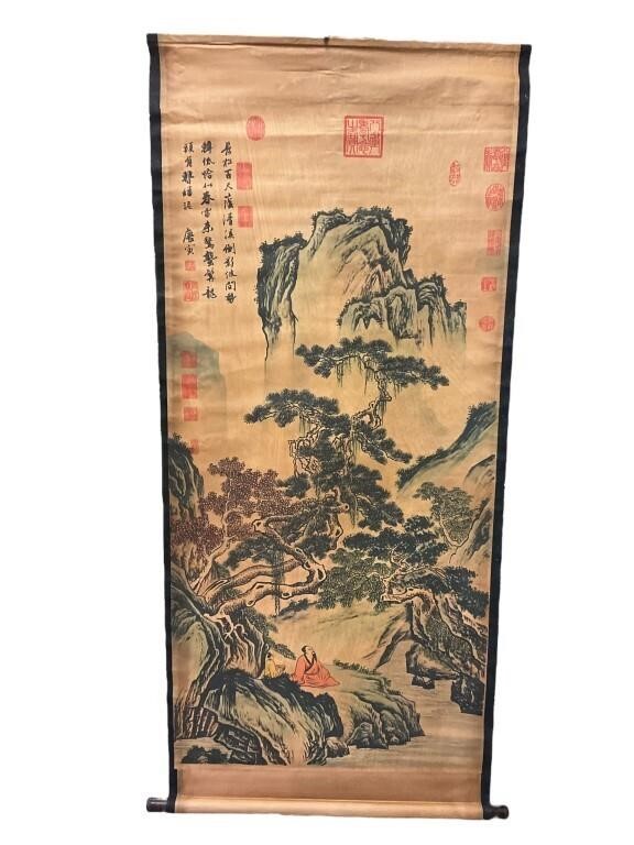 Tang Yin Painting Scroll Print