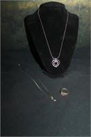GOLD TONE NECKLACES & RING