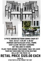 6 Piece Indoor/Outdoor Dining Chair Set x6