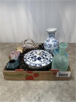 Assortment of household decor and vases