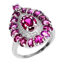 Natural Rhodolite Ring