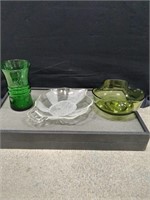 Jeannette glass dewdrop plate, Anchor Hocking