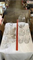 Glass jar, glass vases, Laege glass vase, table