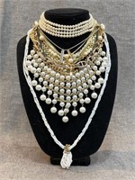 Assorted Necklaces -Faux Pearls, etc -NO Stand