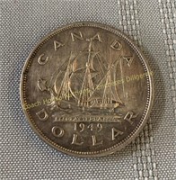 1949 Canada silver dollar en argent
