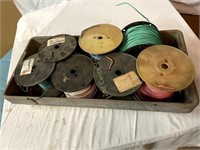 7 Partial Spools Of 12 Gage Wire.