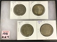 Lot of 4 Morgan Silver Dollars Including