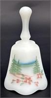 Fenton White Opal Satin Hp Bell By Jane Reynolds