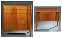 Barney Flagg/ Drexel walnut nightstand & dresser.