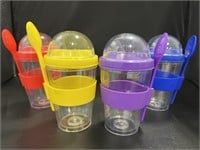 4 pack 12oz yogurt plastic to go cup containers
