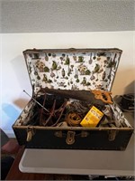 Vintage trunk full of tools ect