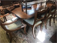 REGENCY STYLE TABLE & 8 CHAIRS