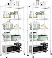 Deanic 5 Tier Storage Shelves With Wheels, Kitchen