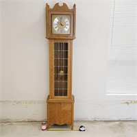 Solid Oak Grandfather Floor Clock