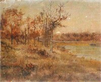 Louis Betts Oil on Panel Landscape