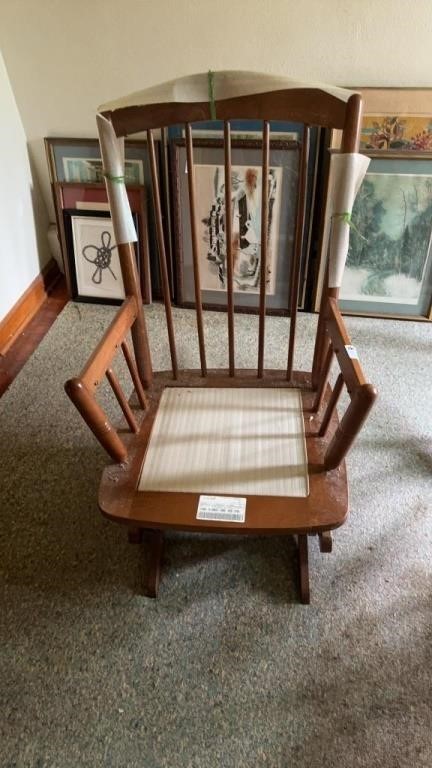 Wooden glider chair