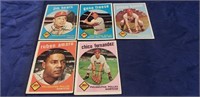 (5) 1959 Topps Baseball Cards