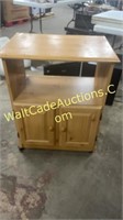 Wooden Microwave Cart 2 door 34x26x18