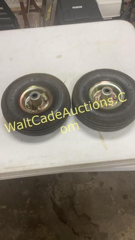 Tires and wheels lot of 2 4.10/3.50–4