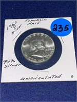 1960-P Silver Franklin Half Dollar Uncirculated