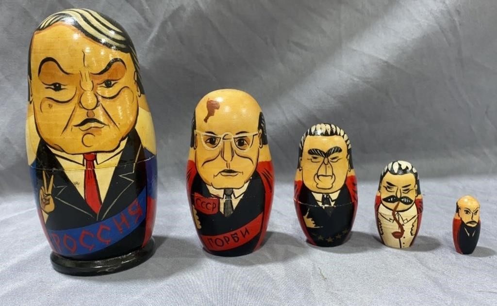 VTG Russian Leaders Nesting Dolls