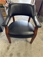 Traditional Faux Leather Captain Chair.