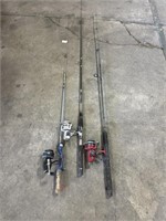 (3) 6 Foot Fishing Rods & Reels.