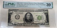 1934 $500 FEDERAL RES. NOTE PMG 30 VERY FINE
