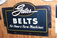 Gates Belts For Home & Farm Machines metal sign