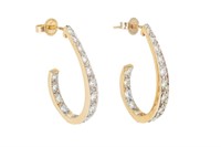 PAIR OF 14K YELLOW GOLD AND DIAMOND EARRINGS, 5g