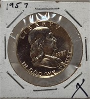 1957 Franklin Half 90% Silver