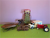 Toy Vehicles, Plastic, Metal, Wood