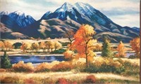 Canvas Painting Livingston Peak Fall Painting