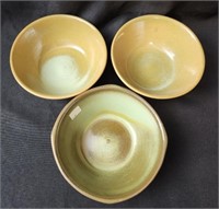 3 Bowls 2pcs Frankoma Pottery
