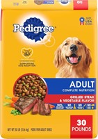 Pedigree Dog Food  Steak & Veg  30lb Bag