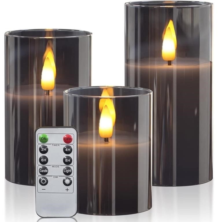 WFF8484  HIDAWN Flameless LED Candles 4"x5"x6