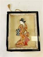 Vintage Oriental woman 3d framed art