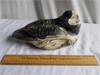 Hand Carved Wooden Buffle Head Duck