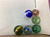 Large marbles (6) - may be shooters